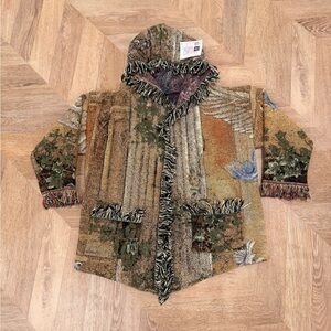 Sold - Blanket Lena Liu Angel of Light Tapestry Woven Throw hooded jacket